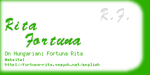 rita fortuna business card